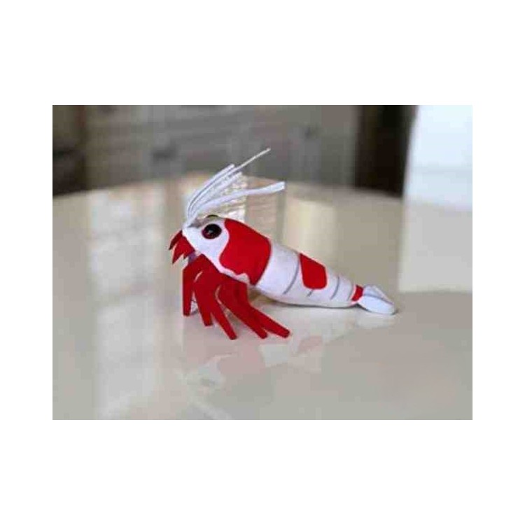 Jucarie plus GreenPleco crevete Crystal red cu ventuza 15cm - imagine 5